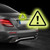 10pcs Car Tail Triangle Reflective Stickers Safety Warning Danger Signs Car Stickers(Red)
