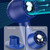 USB Mini Handheld Fan Mute Desktop Portable Outdoor Turbo Fan(Gem Blue)