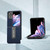 For OPPO Find N2 Flip ABEEL Genuine Leather Luolai Series Phone Case with Holder(Dark Blue)