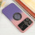 For iPhone 14 Gradient Silicone Shockproof Magsafe Phone Case with Lens Film(Pink Purple)