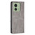 For Motorola Edge 40 Rhombus Texture Magnetic Leather Phone Case(Grey)