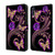 For Samsung Galaxy A50 Crystal 3D Shockproof Protective Leather Phone Case(Purple Flower Butterfly)