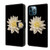 For iPhone 12 Pro Max / 13 Pro Max Crystal 3D Shockproof Protective Leather Phone Case(White Flower)