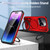 For iPhone 14 Plus Patronus MagSafe Magnetic Holder Phone Case(Red)