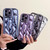 For iPhone X / XS Electroplating Meteorite Texture TPU Phone Case(Purple)