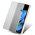 For vivo Pad 11 3-folding Transparent TPU Smart Leather Tablet Case with Pen Slot(Grey)