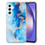 For Samsung Galaxy A14 5G IMD Shell Pattern TPU Phone Case(Blue Gold Marble)