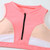 Woman Sexy Vest High Waist Two Piece Bikini Swimsuit, Size:XL(Pink)