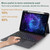 For iPad Air 2022 / 2020 Integrated Bluetooth Keyboard Leather Case with Backlight & Touchpad(Black)