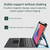 For iPad Air 2022 / 2020 Integrated Bluetooth Keyboard Leather Case with Backlight & Touchpad(Black)