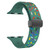 For Apple Watch 6 44mm Rainbow Dots Silicone Magnetic Black Buckle Watch Band(Green)