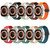 For Apple Watch 6 44mm Rainbow Dots Silicone Magnetic Black Buckle Watch Band(Green)