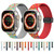 For Apple Watch 3 42mm Rainbow Dots Silicone Magnetic Black Buckle Watch Band(Gray)
