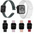 Square Buckle Silicone Watch Band For Apple Watch Ultra 49mm&Watch Ultra 2 49mm / Series 9&8&7 45mm / SE 3&SE 2&6&SE&5&4 44mm / 3&2&1 42mm(Dark Green)