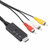 HDMI to AV 1080P HD Converter, Length: 1m(Black)
