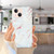 For iPhone 13 IMD Shell Pattern TPU Phone Case(White Marble)