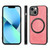 For iPhone 13 Pro Solid Color Leather Skin Back Cover Phone Case(Pink)