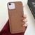 For iPhone SE 2022 / SE 2020 / 8 / 7 Weave Texture Card Slot Skin Feel Phone Case(Brown)