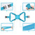 Backpack Luggage Binding Elastic Elastic Straps(Lake Blue)