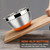 24cm With Colorful Silicone Bottom & Lid Salad Bowl Stainless Steel Thickened Basin(Color Random Delivery)