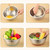 24cm With Colorful Silicone Bottom & Lid Salad Bowl Stainless Steel Thickened Basin(Color Random Delivery)