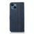 For iPhone 15 Plus Stitching Thread Calf Texture Leather Phone Case(Blue)