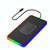 2 In 1 15W Car Mobile Phone Wireless Charger Non-slip Mat with Colorful Light USB-C/Type-C Cable 0.3m