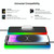 2 In 1 15W Car Mobile Phone Wireless Charger Non-slip Mat with Colorful Light USB-C/Type-C Cable 0.3m