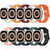 For Apple Watch SE 2022 44mm Reverse Buckle Dot Texture Silicone Watch Band(Dark Gray)