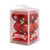 12pcs/pack 4cm Christmas Ball Special Shape + Glitter + Bright Set(Red)