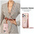 For iPhone 14 Pro Max Vertical Card Bag Ring Holder Phone Case with Dual Lanyard(Rose Gold)