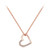SCN347-C Sterling Silver S925 Zircon Simple Fashion Hollow Heart Shape Necklace(Rose Gold) SCN347-C Sterling Silver S925 Zircon Simple Fashion Hollow Heart Shape Necklace(Rose Gold)