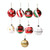 6pcs/pack 6cm Painted Christmas Ball Decoration Props(Red Green and White Spiral Stripes)