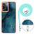 For OnePlus Nord N300 Electroplating Marble Dual-side IMD Phone Case with Lanyard(Green 017)
