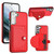 For Samsung Galaxy S21 FE 5G Shockproof Leather Phone Case with Card Holder(Red)