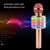 WS-858L LED Light Flashing Wireless Capacitance Microphone Comes With Audio Mobile Phone Bluetoon Live Microphone(Black)