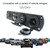 3 PCS 4-hole Panel Combination Switch Dual USB 4.2A Power Plug with Voltmeter(Blue Light)
