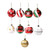 6pcs/pack 6cm Painted Christmas Ball Decoration Props(Red and White Spiral Stripes)