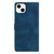 For iPhone 14 Flower Embossing Pattern Leather Phone Case(Blue)