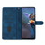 For iPhone 14 Flower Embossing Pattern Leather Phone Case(Blue)
