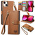 For iPhone 13 Love Zipper Lanyard Leather Phone Case(Brown)
