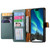 For iPhone XR Love Zipper Lanyard Leather Phone Case(Green)