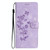 For iPhone 14 Flower Embossing Pattern Leather Phone Case(Purple)