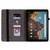 For Amazon Kindle Fire HD10 2019 / 2017 Butterfly Rose Embossed Leather Smart Tablet Case(Dark Blue)