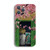 For iPhone 14 Precise Hole Oil Painting Pattern PC Phone Case(Peach Blossom)