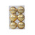 6pcs/pack 6cm Painted Christmas Ball Decoration Props(Golden Star Dot Horizontal Line)