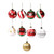 6pcs/pack 6cm Painted Christmas Ball Decoration Props(Golden Star Dot Horizontal Line)