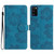For Samsung Galaxy A41 Flower Embossing Pattern Leather Phone Case(Blue)
