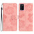 For Samsung Galaxy A41 Flower Embossing Pattern Leather Phone Case(Pink)