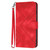 For Samsung Galaxy M13 India / F13 Line Pattern Skin Feel Leather Phone Case(Red)